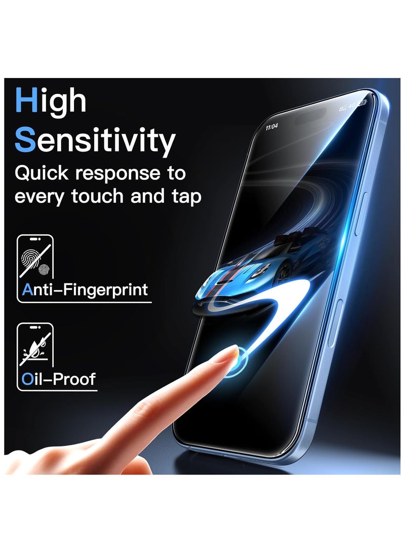 آرمور شاشة حماية زجاجية ضد الكسر و الخدوش لهاتف أبل ايفون 17 , شفاف - Image 3